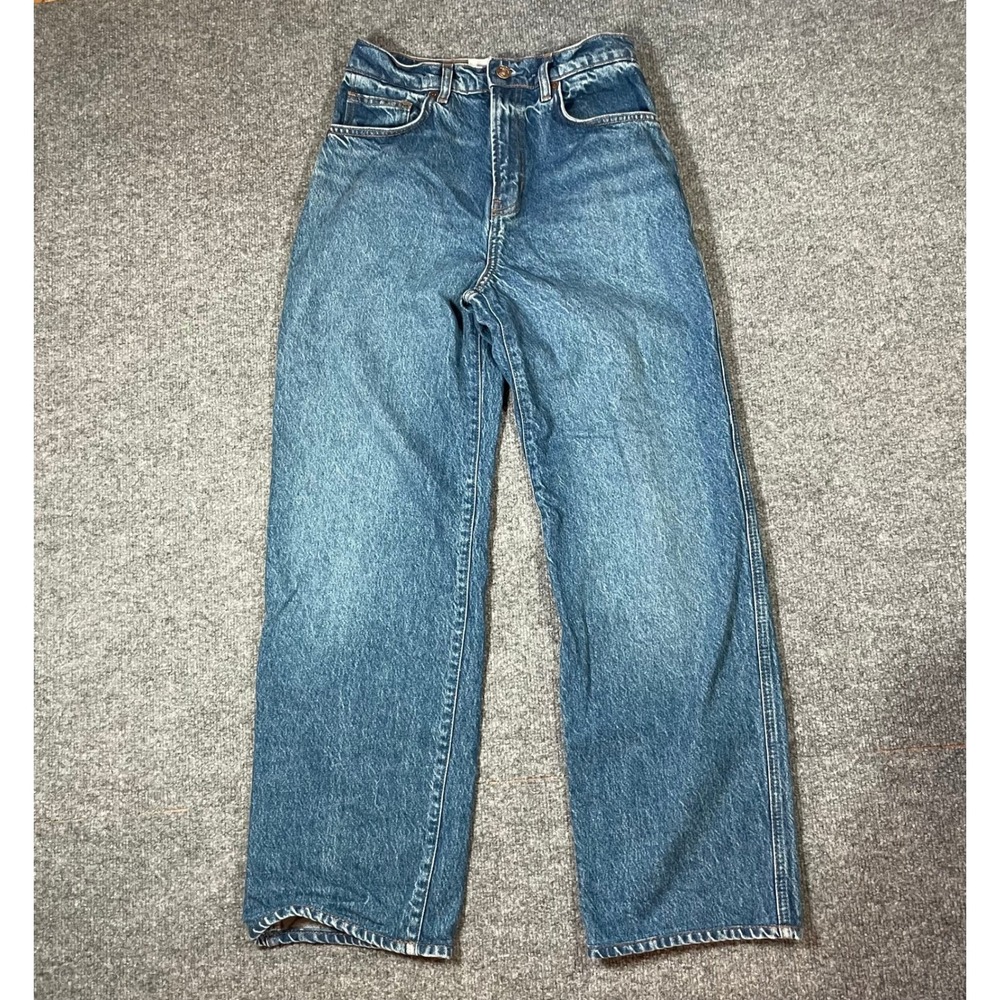 Reformation Val 90s Mid Rise Straight Jeans Womens 27 Blue Stretch Denim